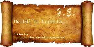 Hollósi Ernella névjegykártya